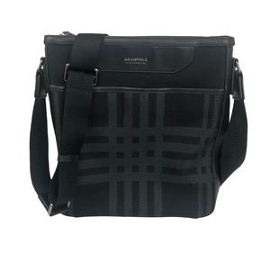 Beanpole Black Grey Plaid Classic Crossbody Bag